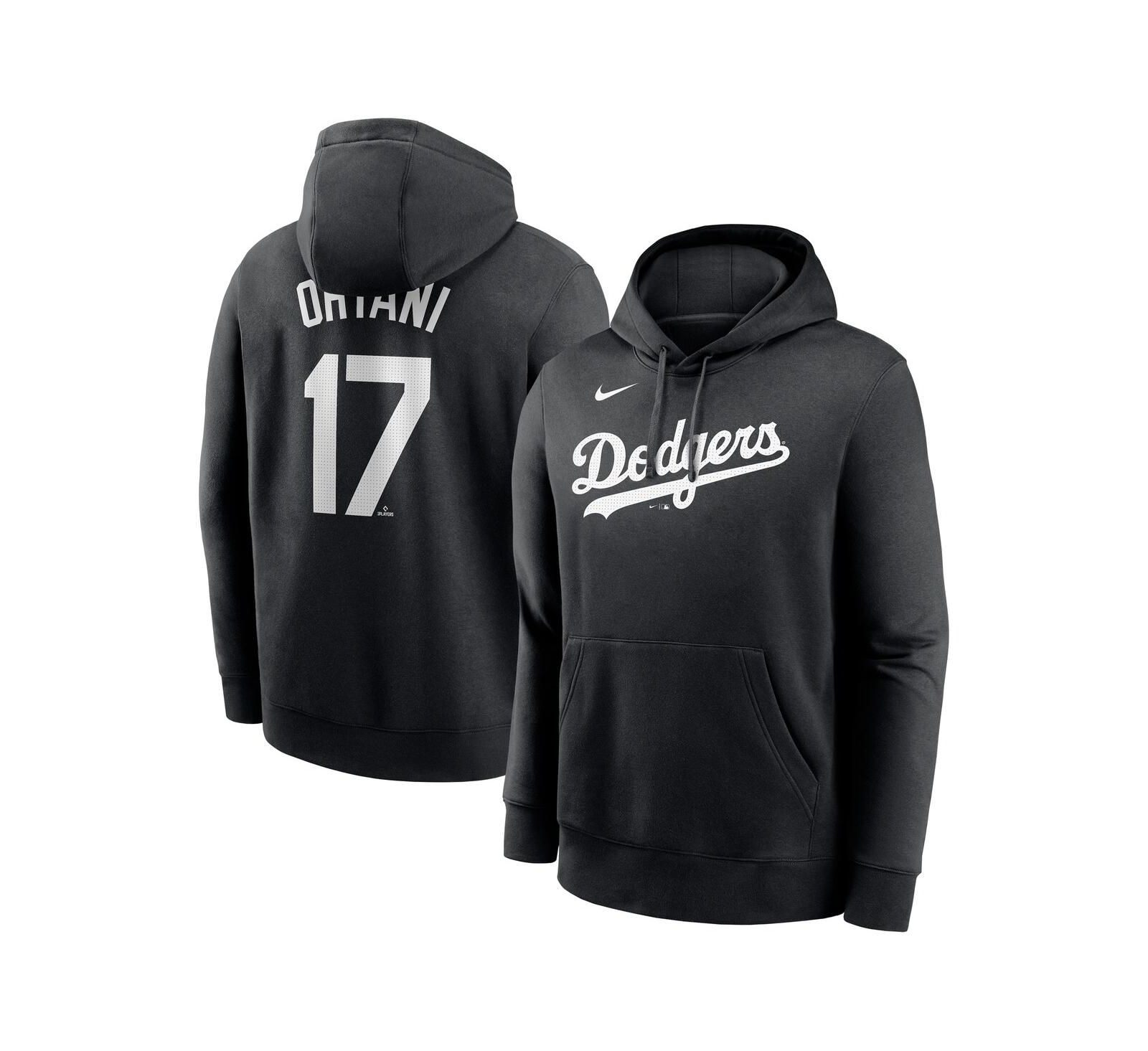 Nike Мужской худи Nike Shohei Ohtani Black Los Angeles Dodgers Player Name & Number Club Fleece
