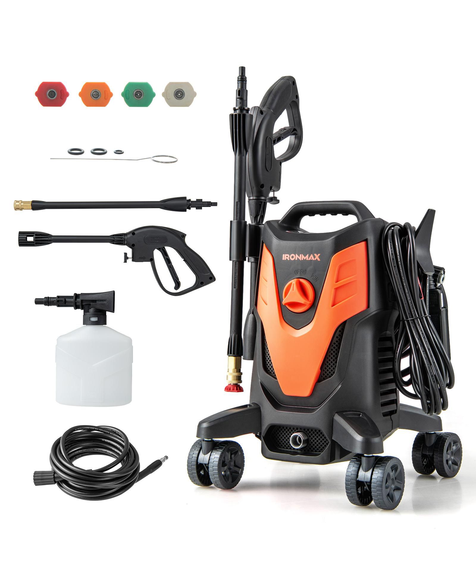 Costway Electric 2400 PSI 4-Wheel Pressure Washer IRONMAX