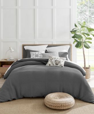 Levtex Home Mills Waffle Textured 3-Pc. Duvet Cover Set, King/California King
