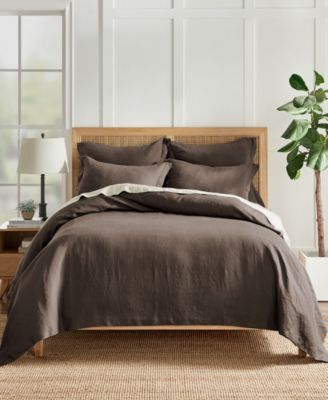 Levtex Home Washed Linen Solid Duvet Cover, Full/Queen
