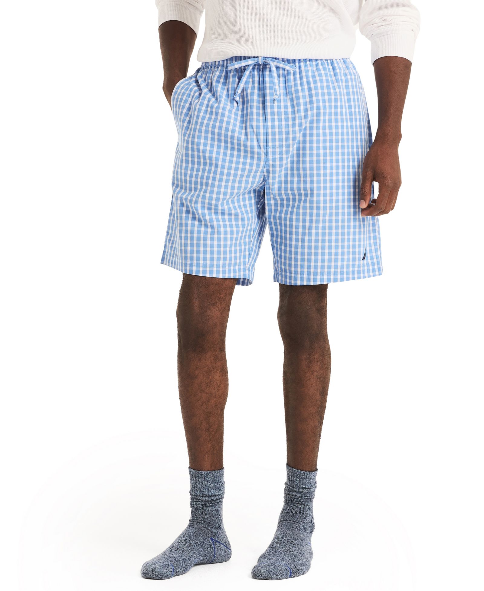 Nautica Men's Plaid Poplin Pajama Shorts