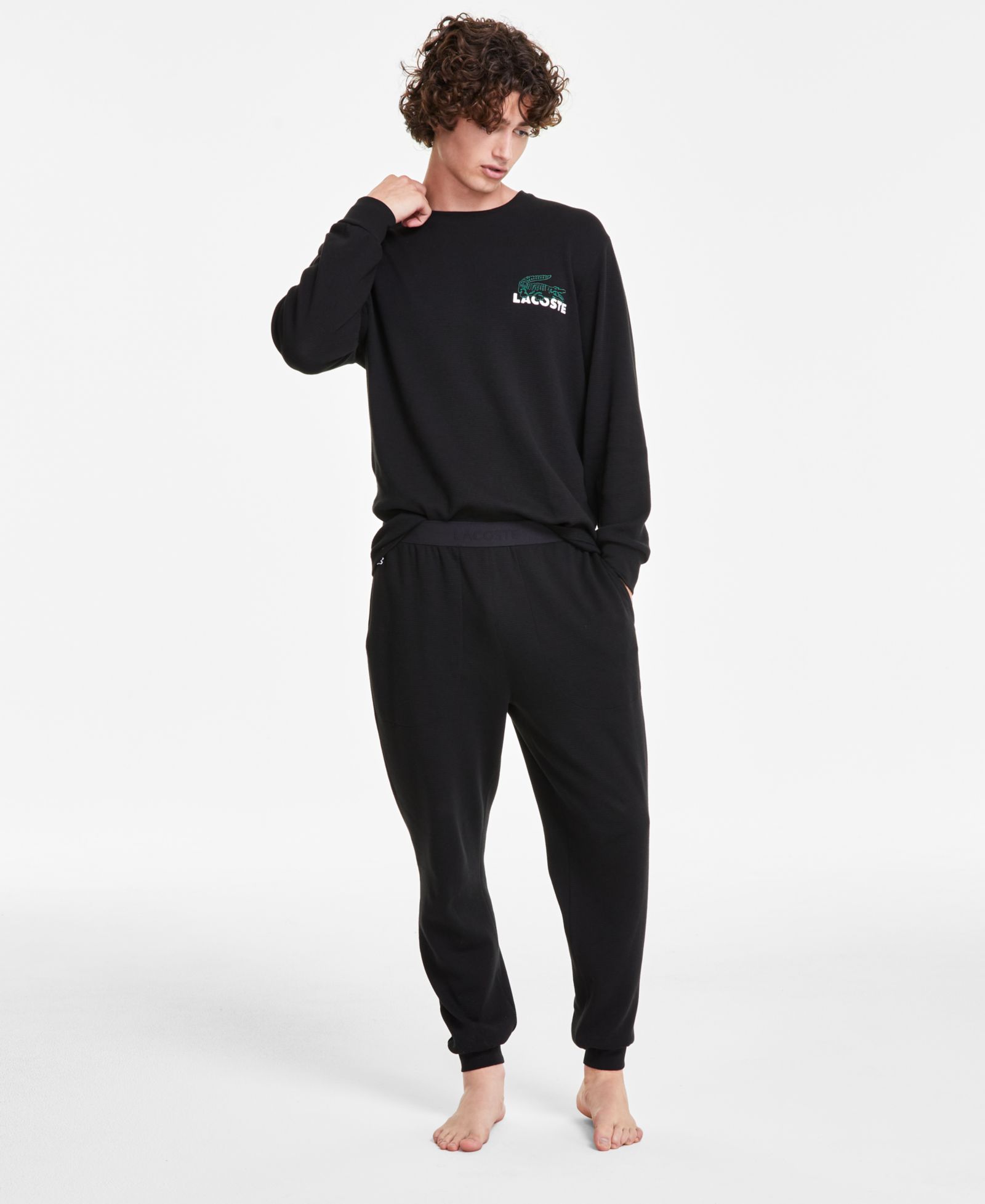 Мужские джоггеры Lacoste из трикотажа вафли