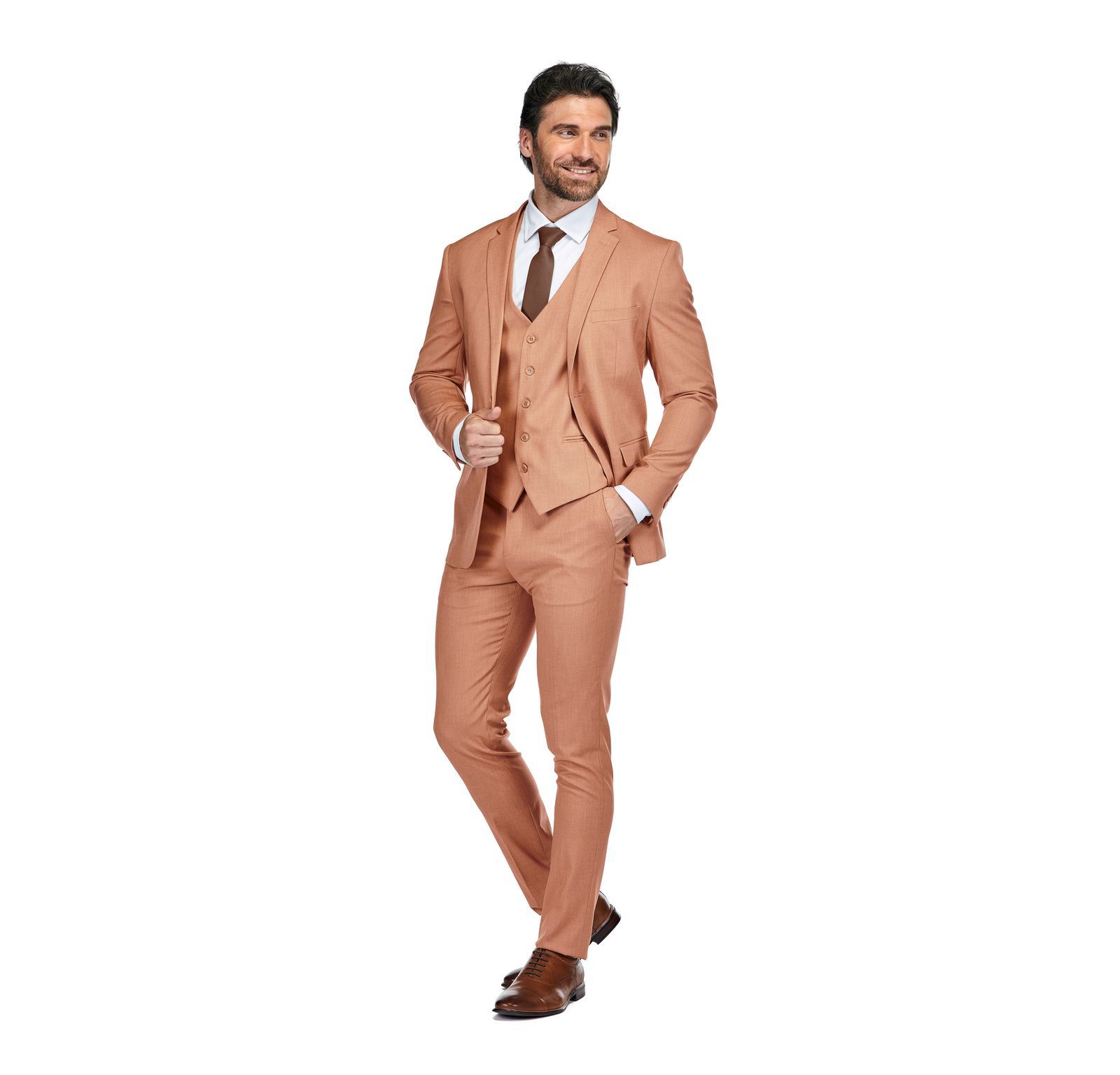Gino Vitale Men's Skinny Fit 3-Piece Suit