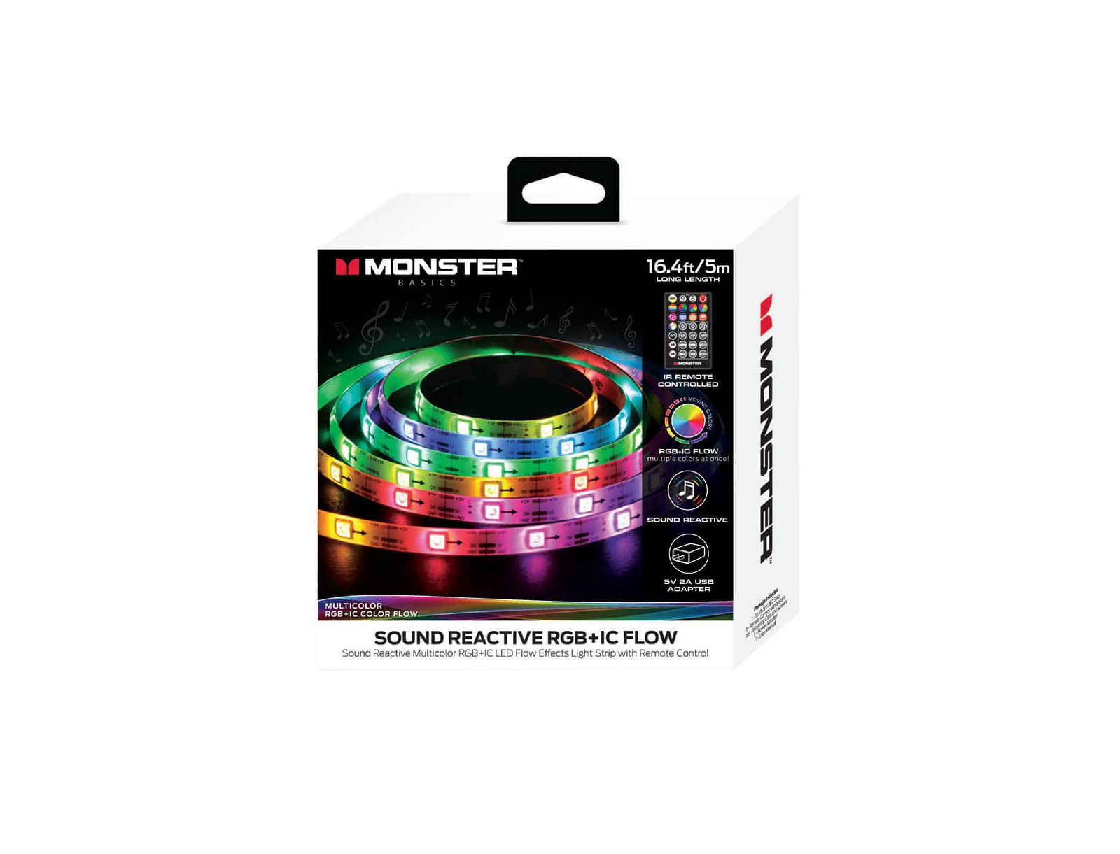 MONSTER CABLE Monster 16.5 Ft. Multi-Color Flow LED Light Strip