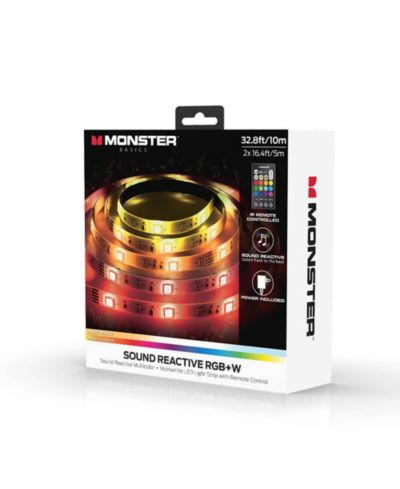 MONSTER CABLE Светодиодная лента RGB, многоцветная, 32.8ft