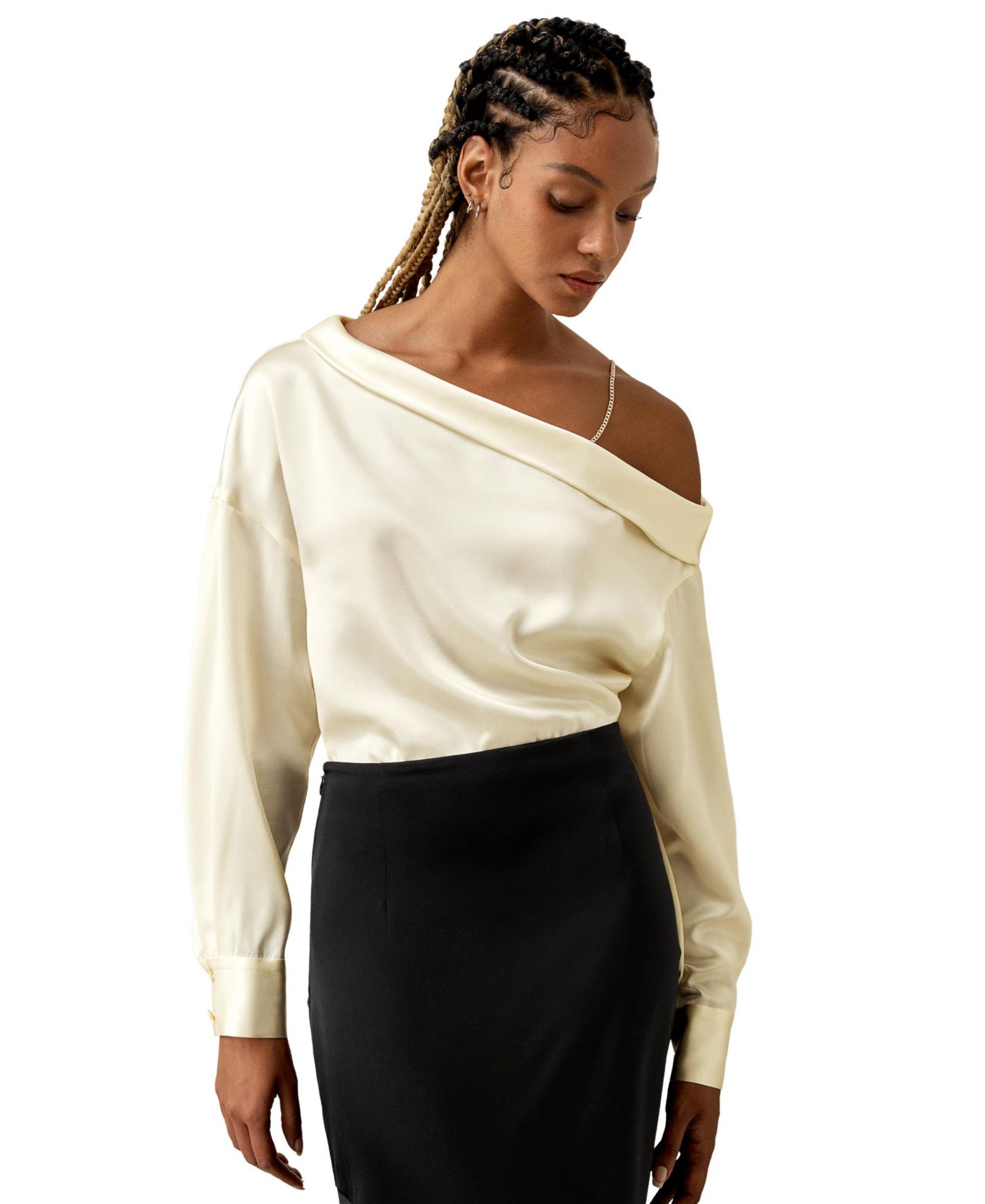 Женский шелковый топ LILYSILK Chic One-Shoulder