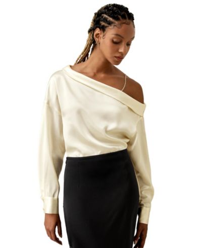 Женский шелковый топ LILYSILK Chic One-Shoulder