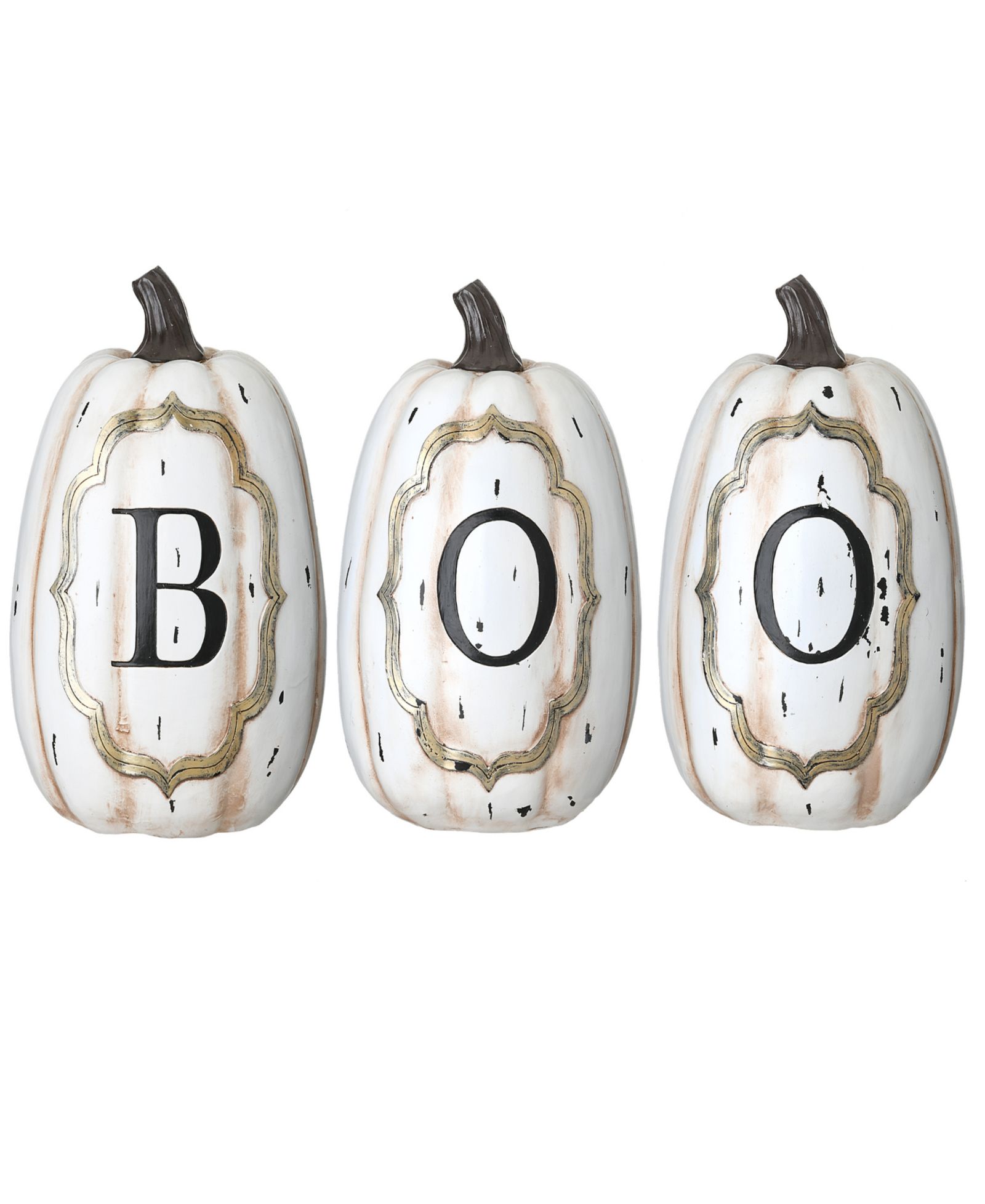 Декоративная табличка National Tree Company White Pumpkin BOO, коллекция Halloween