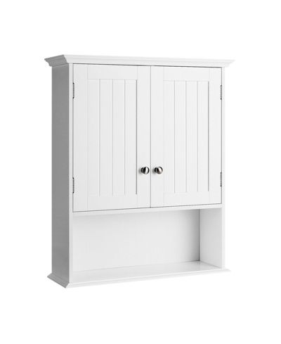 SUGIFT 23.5" настенный шкаф для ванной из MDF с дверцами и полками