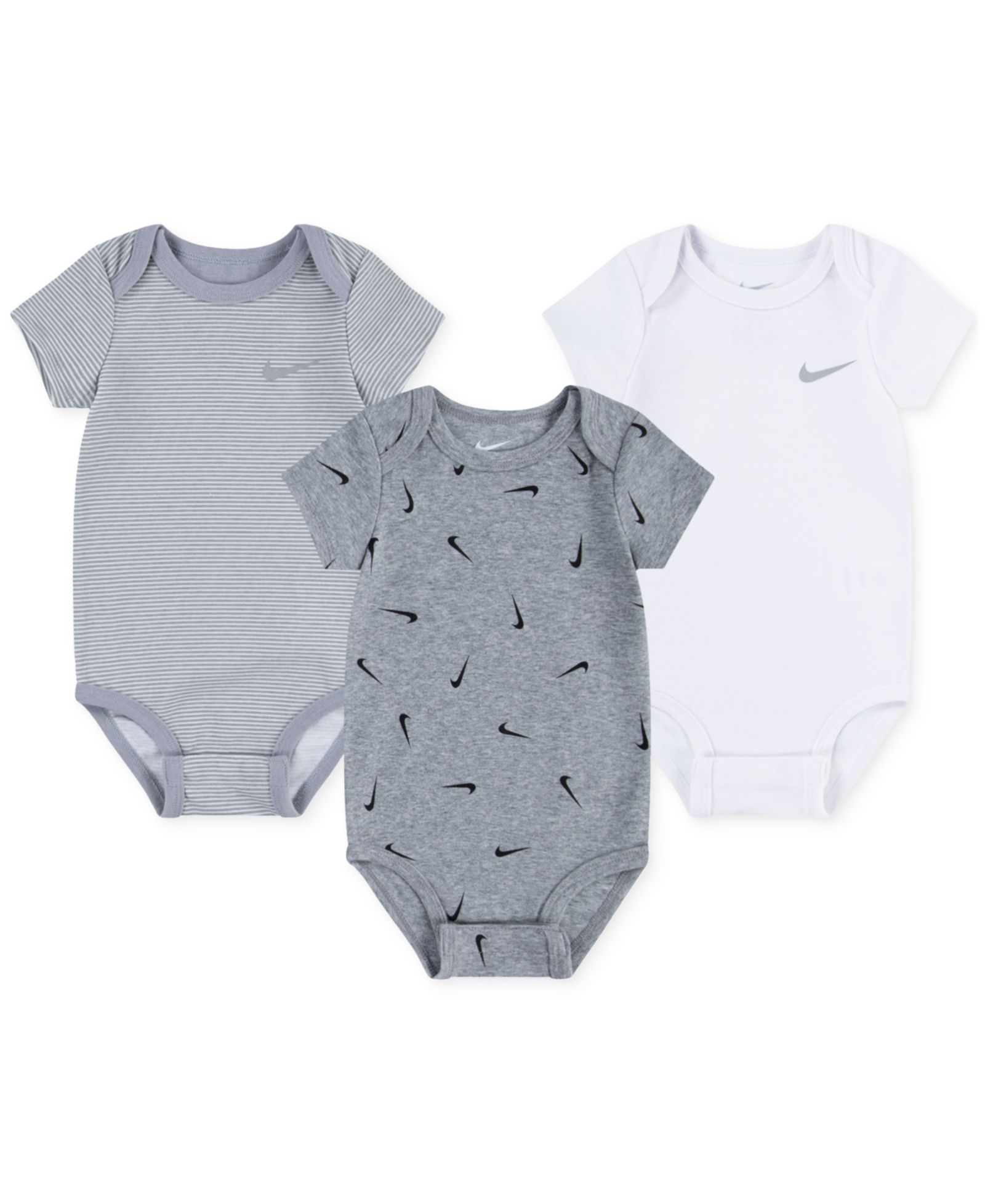 Nike Baby Boys or Girls Essentials Bodysuits, Pack of 3