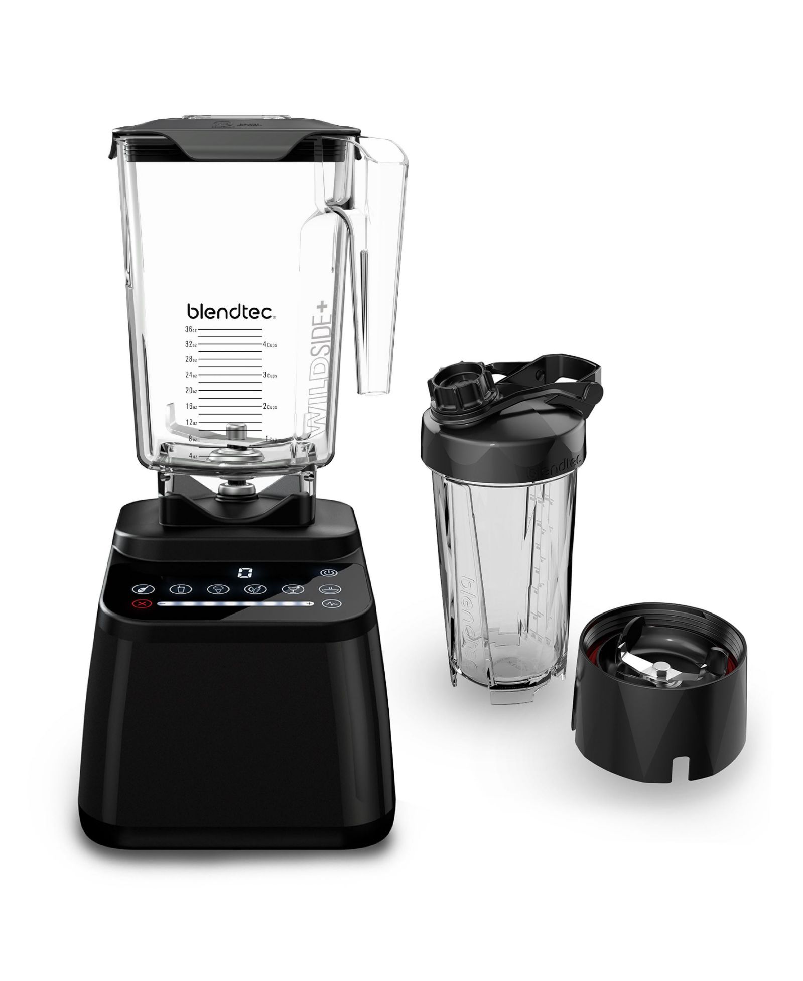 Blendtec Designer Series Blender with 90 oz WildSide+ Jar and 34 oz GO Travel Bottle - Kitchen Blender Bundle