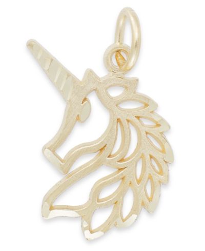 Подвеска Unicorn Head в 14K Gold