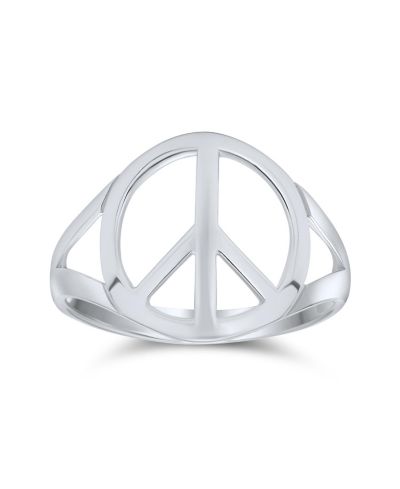 Кольцо Bling Jewelry с символом мира, стерлинговое серебро