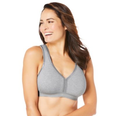 Comfort Choice Women's Wireless Back-Close Lounge Bra