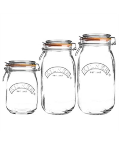 Набор круглых банок с зажимом Kilner, 3 шт
