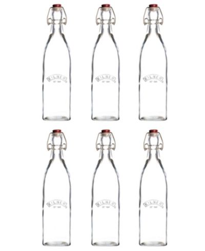 Kilner набор из 6 квадратных бутылок с зажимом