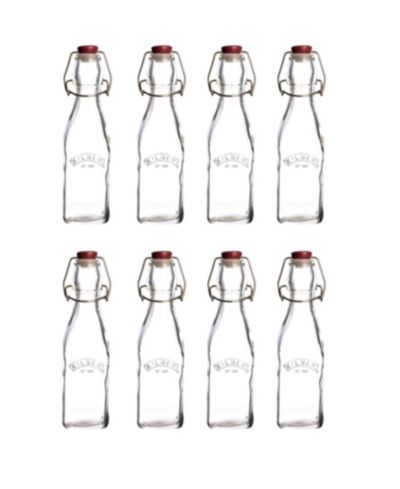 Набор из 8 квадратных бутылок Kilner с зажимом