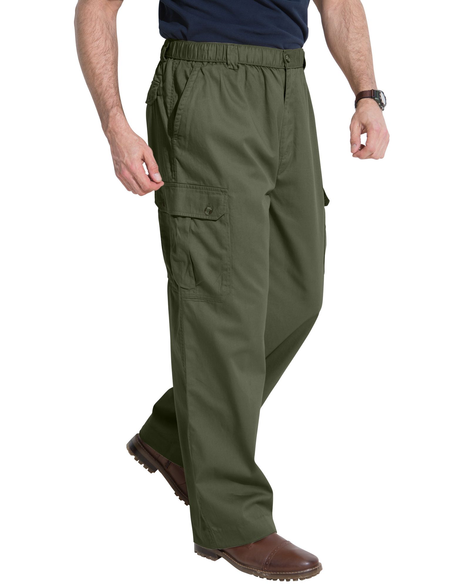 KingSize Men's Knockarounds Full-Elastic Waist Cargo Pants