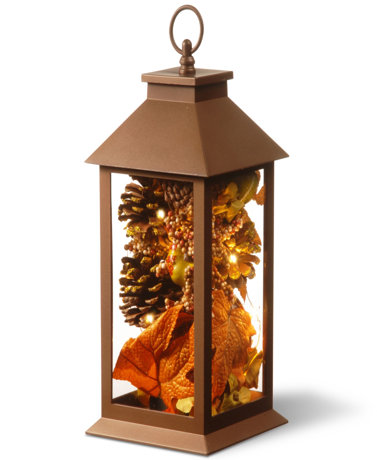 National Tree Company 12" Decorative Autumn Lantern with LED Lights