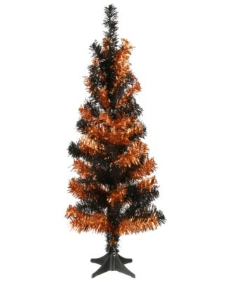 Елочка National Tree Company 24" Tinsel Tree, Black, Orange, Halloween Collection