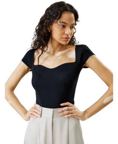 Женский трикотажный топ LILYSILK Sweetheart Neck из шелка