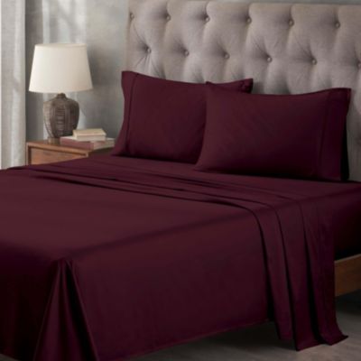 Superior 400-TC Egyptian Cotton Solid Deep Pocket Sheet Set, Olympic Queen