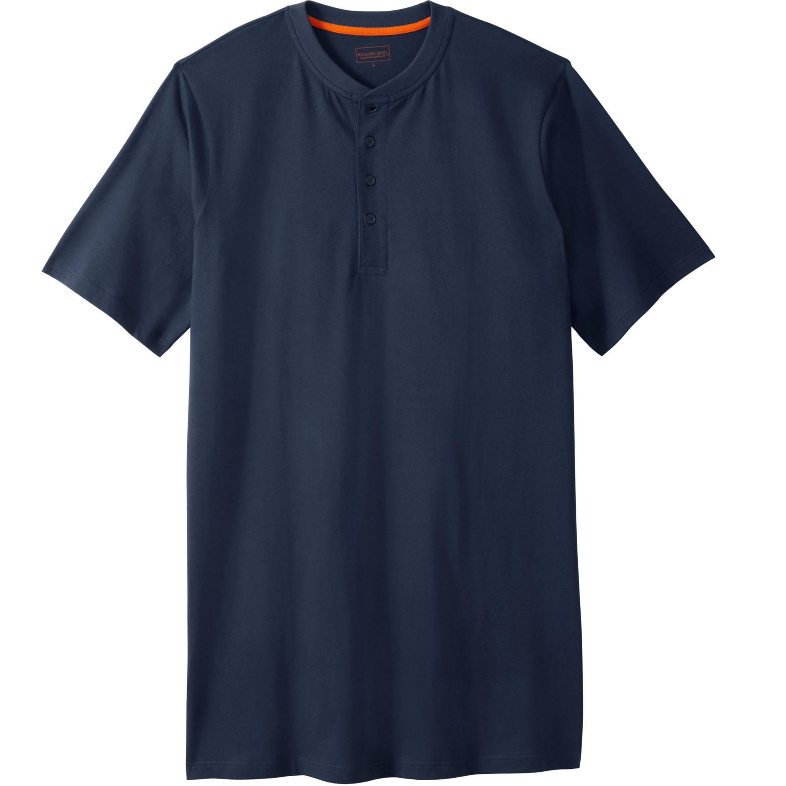 Boulder Creek Men's by KingSize Heavyweight Longer-Length Short-Sleeve Henley Shirt