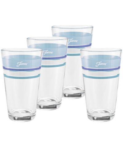Fiesta Coastal Blues Edgeline Tapered Cooler Glasses, Set of 4