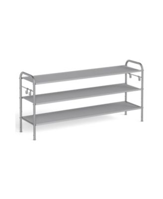 Slickblue Multi Tier Shoe Rack, Shoe Organizer, Fabric Shoe Shelf Storage, Height-Adjustable Shoe Rack, 3 Tier