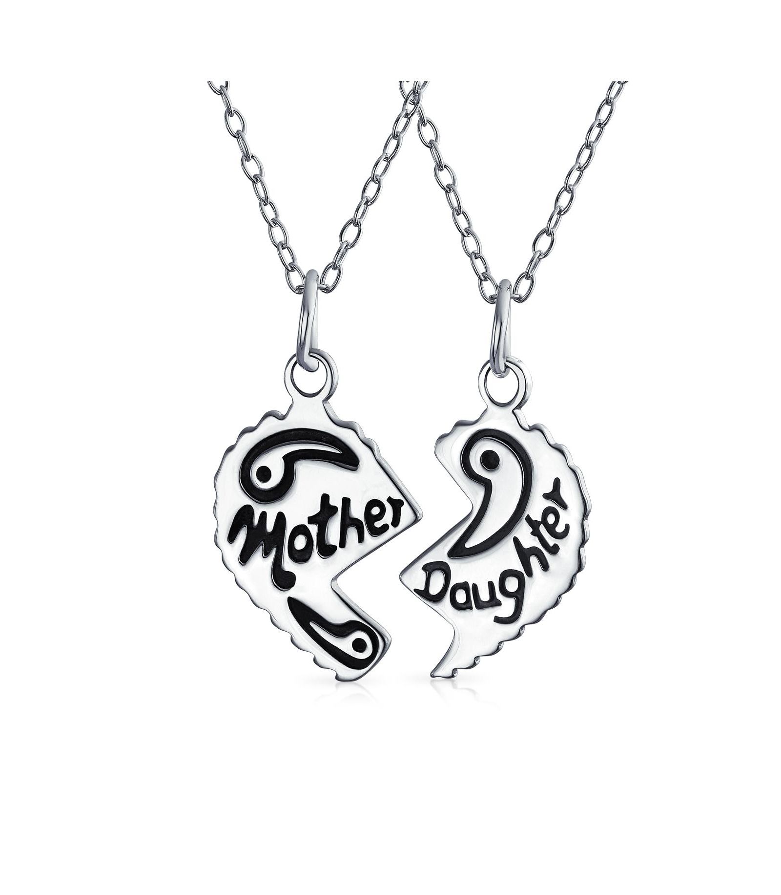 Bling Jewelry Best Friends BFF кулон-пазл в виде сердца из стерлингового серебра