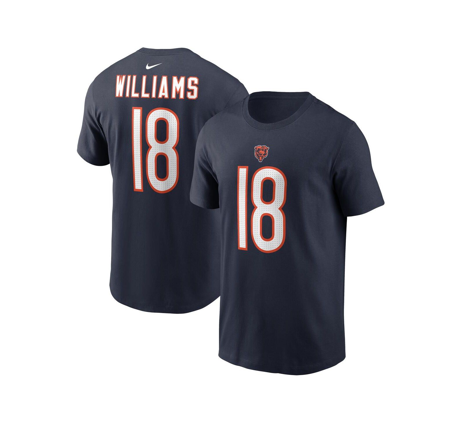 Nike детская футболка Caleb Williams Navy Chicago Bears 2024 NFL Draft First Round Pick Fuse Name & Number