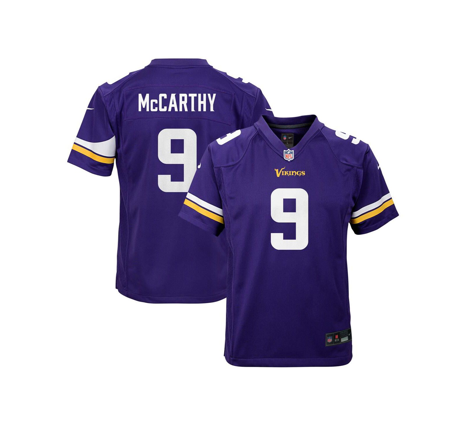 Детская игровая джерси Nike J.J. McCarthy Minnesota Vikings Purple