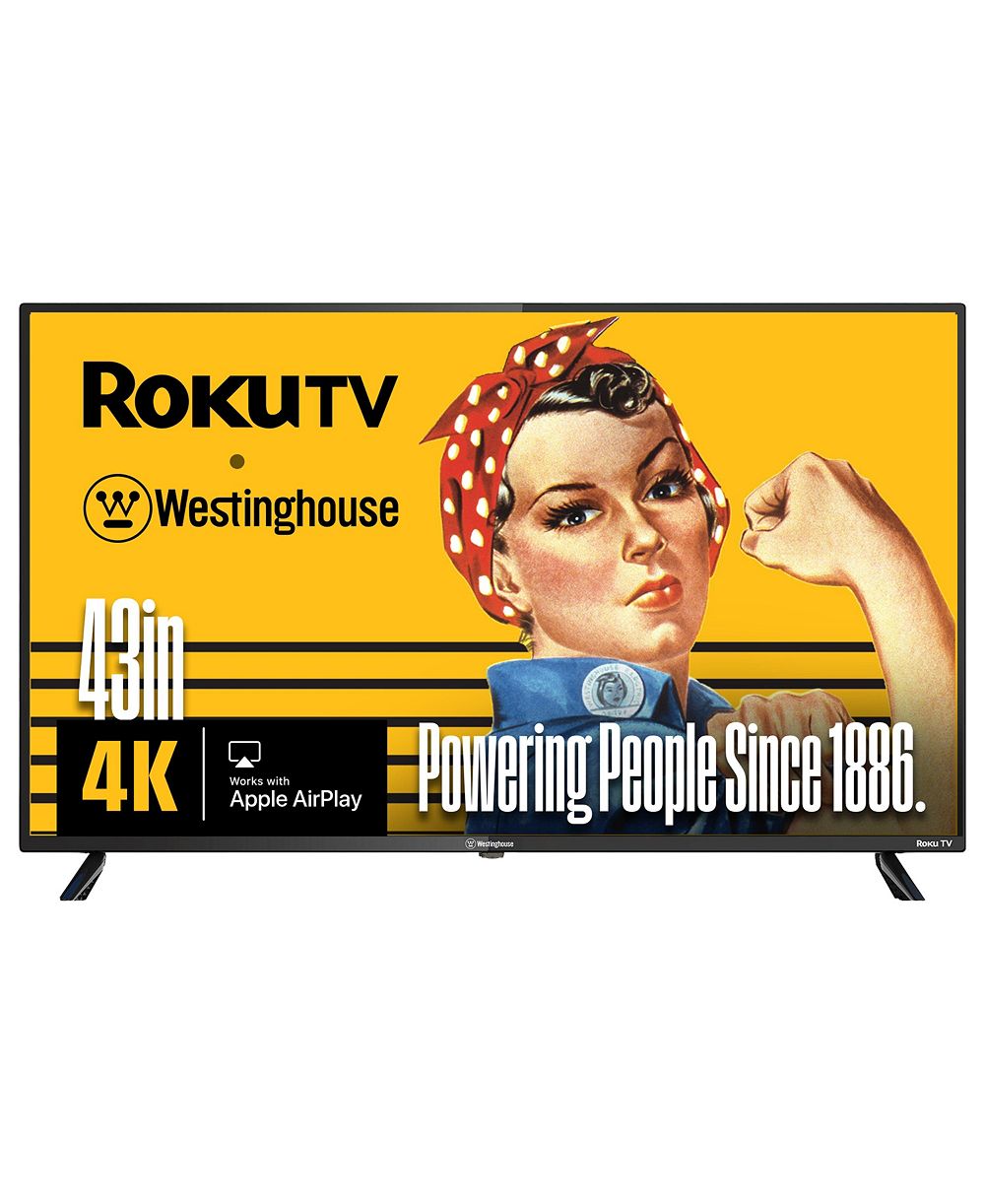 Westinghouse 43" Smart TV с Roku 4K UHD, HDR10, Apple HomeKit, Alexa и Google Assistant