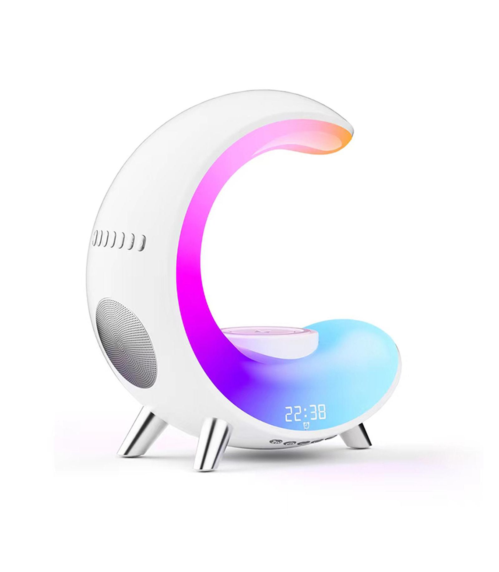 Настольная лампа Smart Atmosphere с будильником, Bluetooth колонкой и беспроводной зарядкой