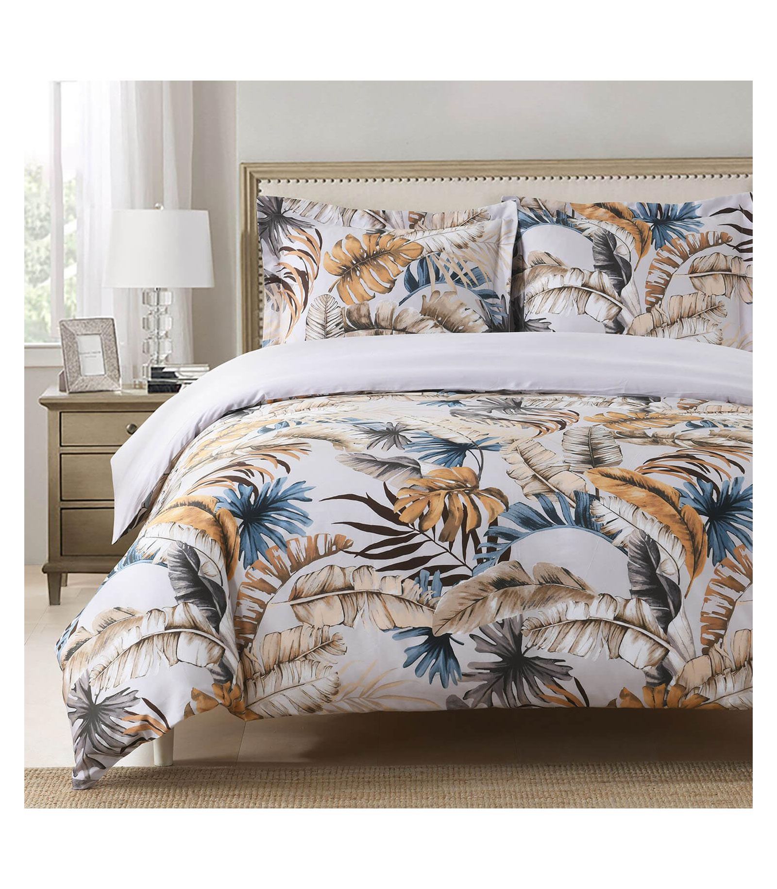 Egyptian Linens Oasis Cotton 3 Piece Duvet Cover Set, Full/Queen