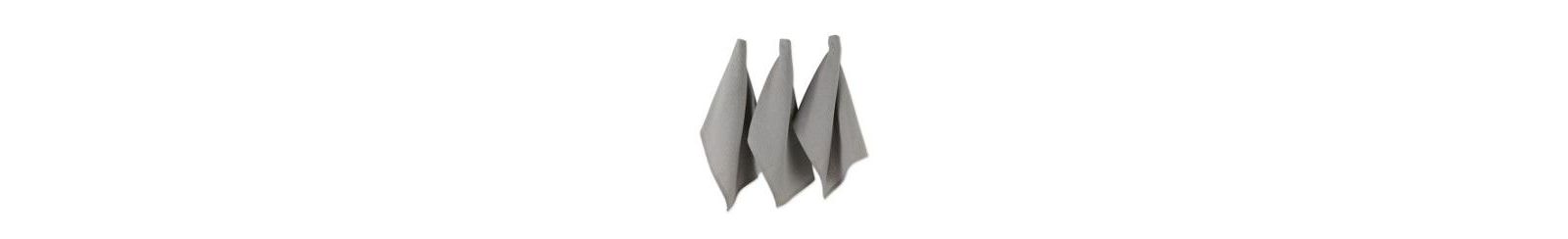 Design Imports Cotton Kitchen Collection Set кухонных полотенец, 18x26", Gray, 6 Piece