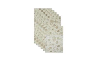 Design Imports Набор подкладок для холодильника, 12x24", Cream Market, 6 штук