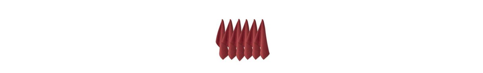 Набор кухонных полотенец Design Imports из хлопка, 6 шт, 18x28", Barn Red