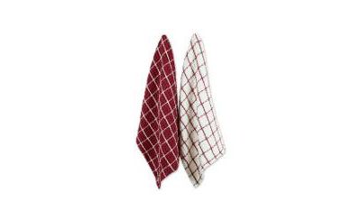 Набор кухонных полотенец Design Imports Washed Waffle, 2 штуки, Barn Red, 20x30"