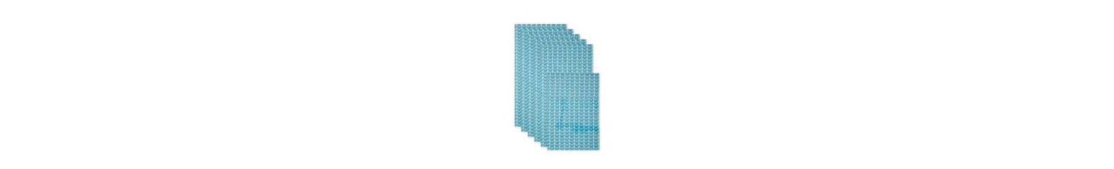 Design Imports Fridge Liner Collection Non-Adhesive, Cut to Fit, 12x24", Bright Blue Herringbone, 6 Piece