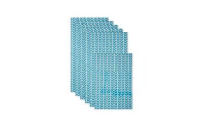 Design Imports Fridge Liner Collection Non-Adhesive, Cut to Fit, 12x24", Bright Blue Herringbone, 6 Piece
