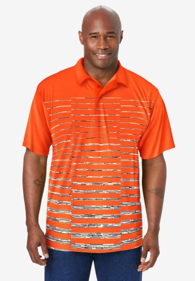 Electric orange digital ombre