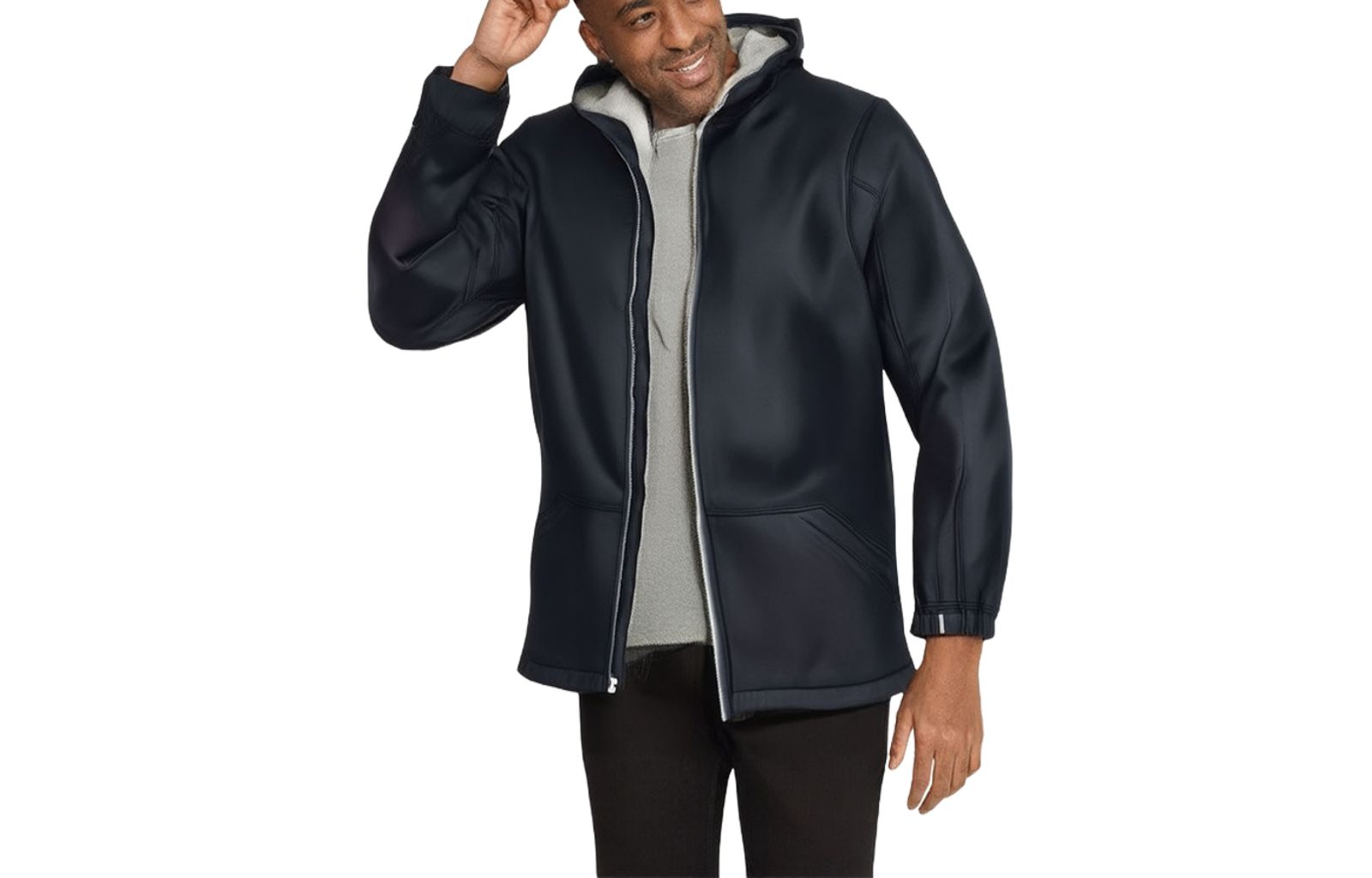 Мужской дождевик KingSize Men's Fleece-Lined Slicker Rain Coat