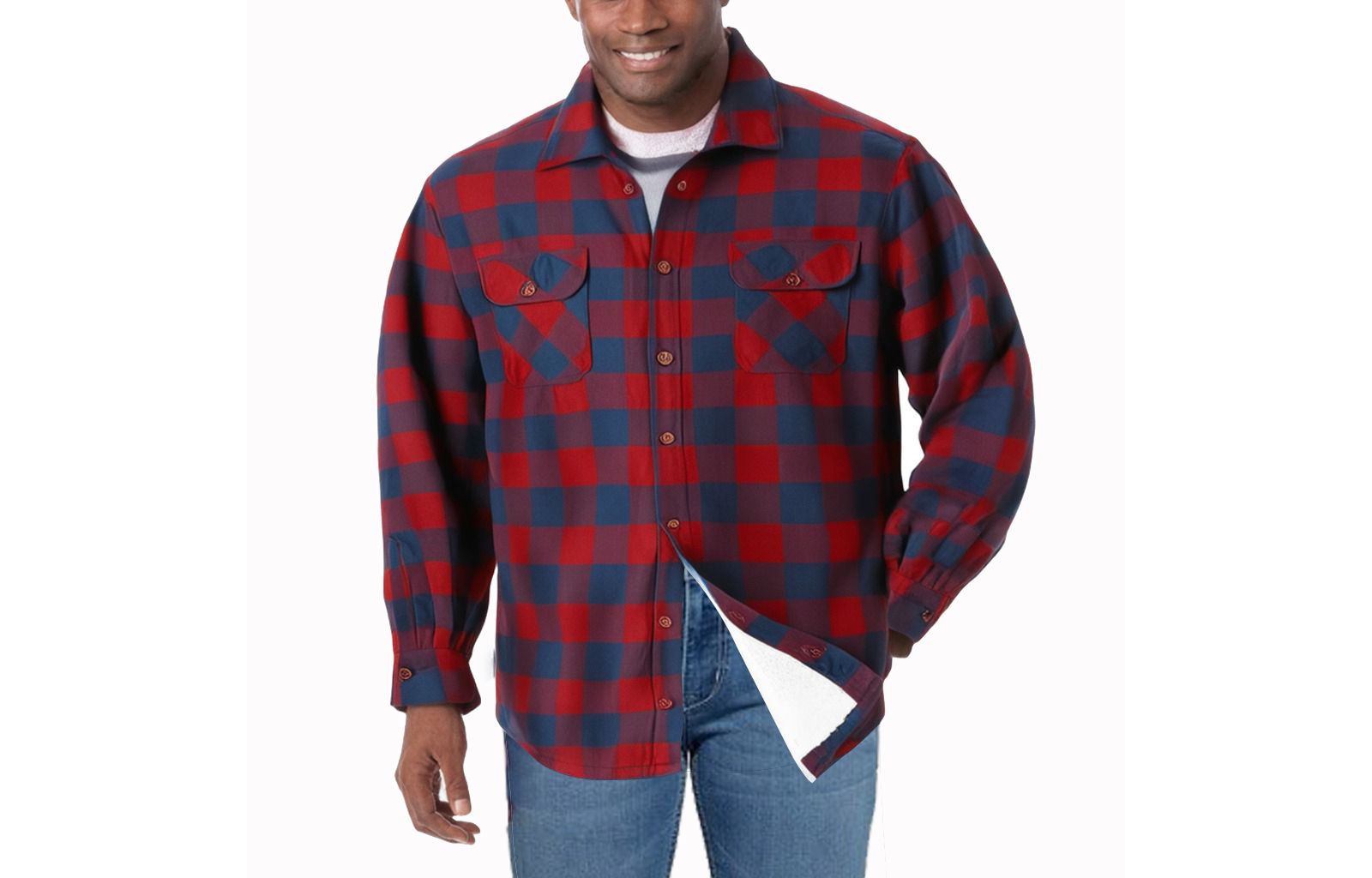 Мужская рубашка-куртка KingSize Fleece Sherpa