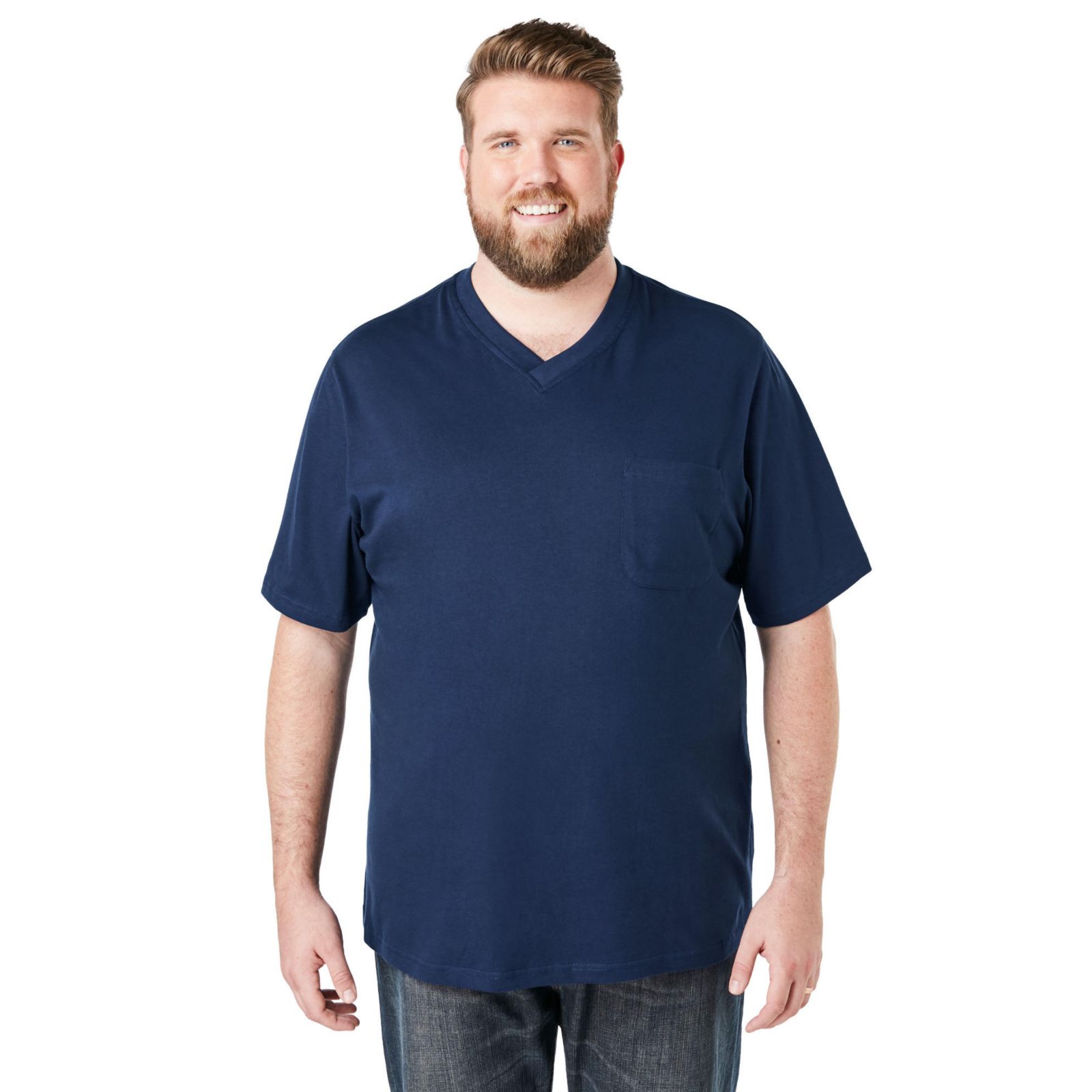Boulder Creek Men's by KingSize Heavyweight Pocket V-Neck Tee