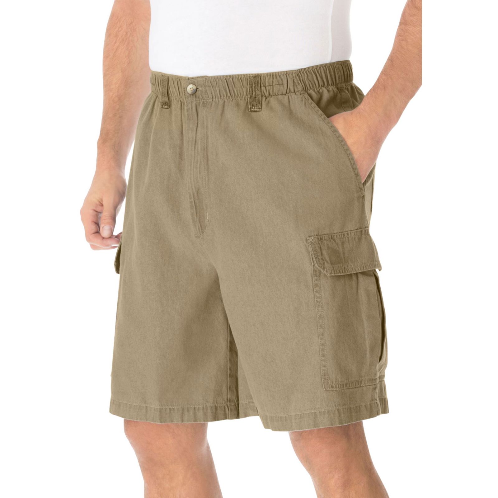 KingSize Men's Knockarounds 8 inch Full-Elastic Cargo Shorts