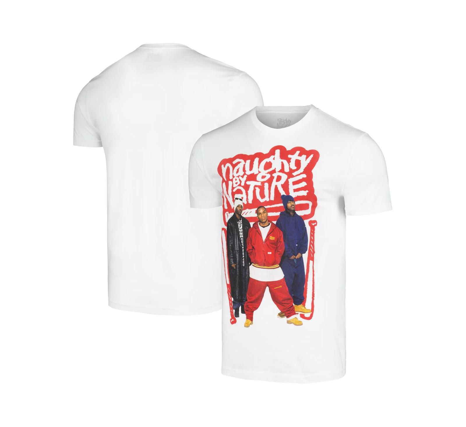 Мужская футболка Global Merch Naughty by Nature White Photo Bats