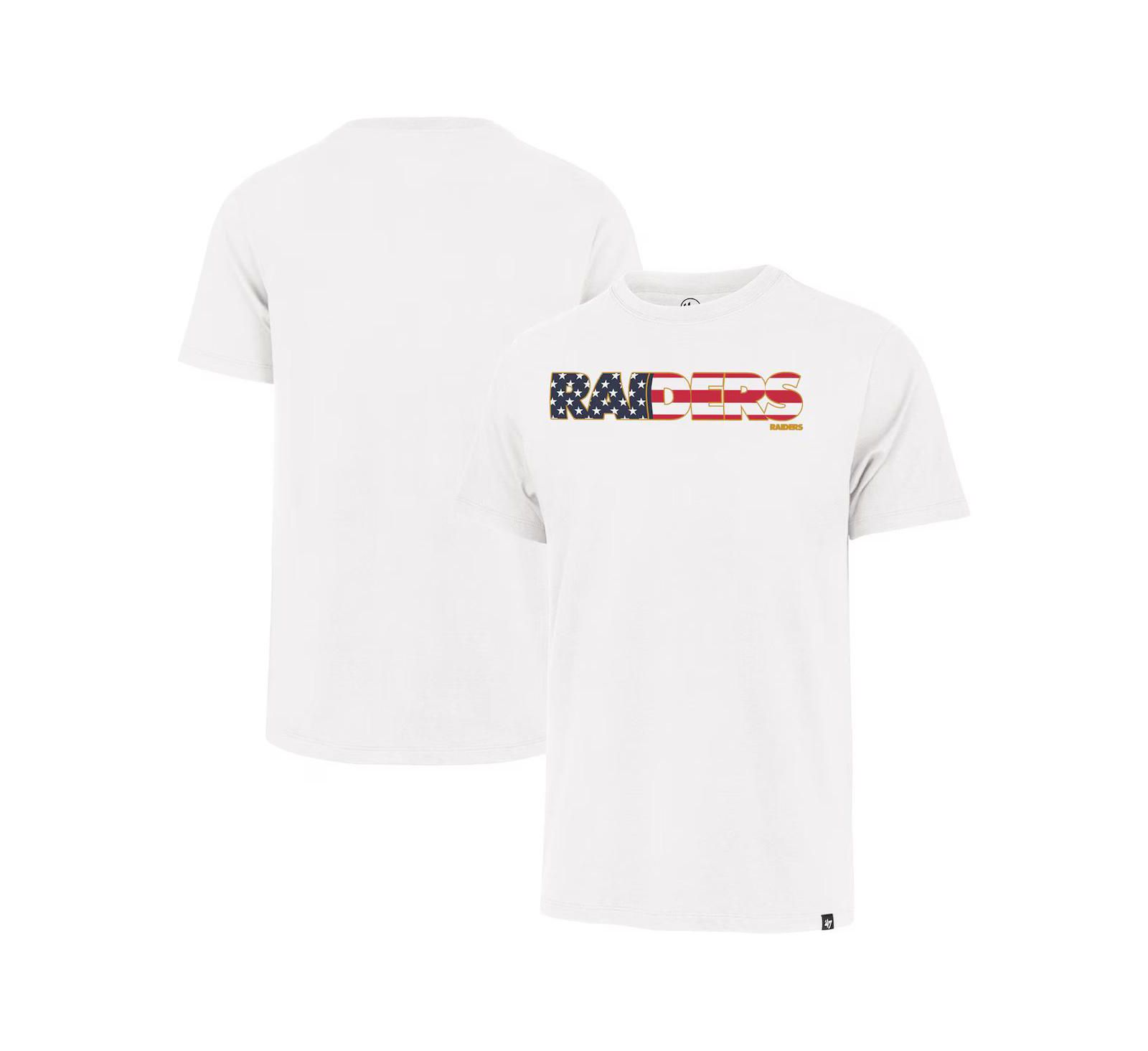 Мужская футболка '47 Brand White Las Vegas Raiders Flag Script Franklin