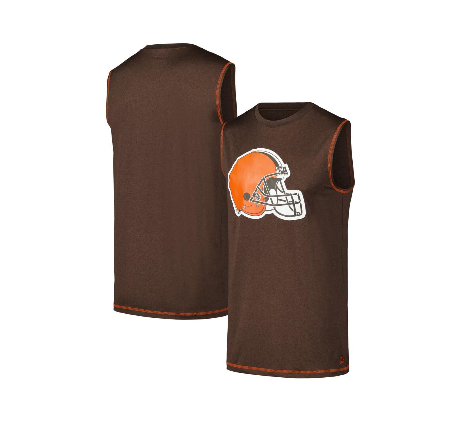 New Era Мужской коричневый майка-топ Cleveland Browns
