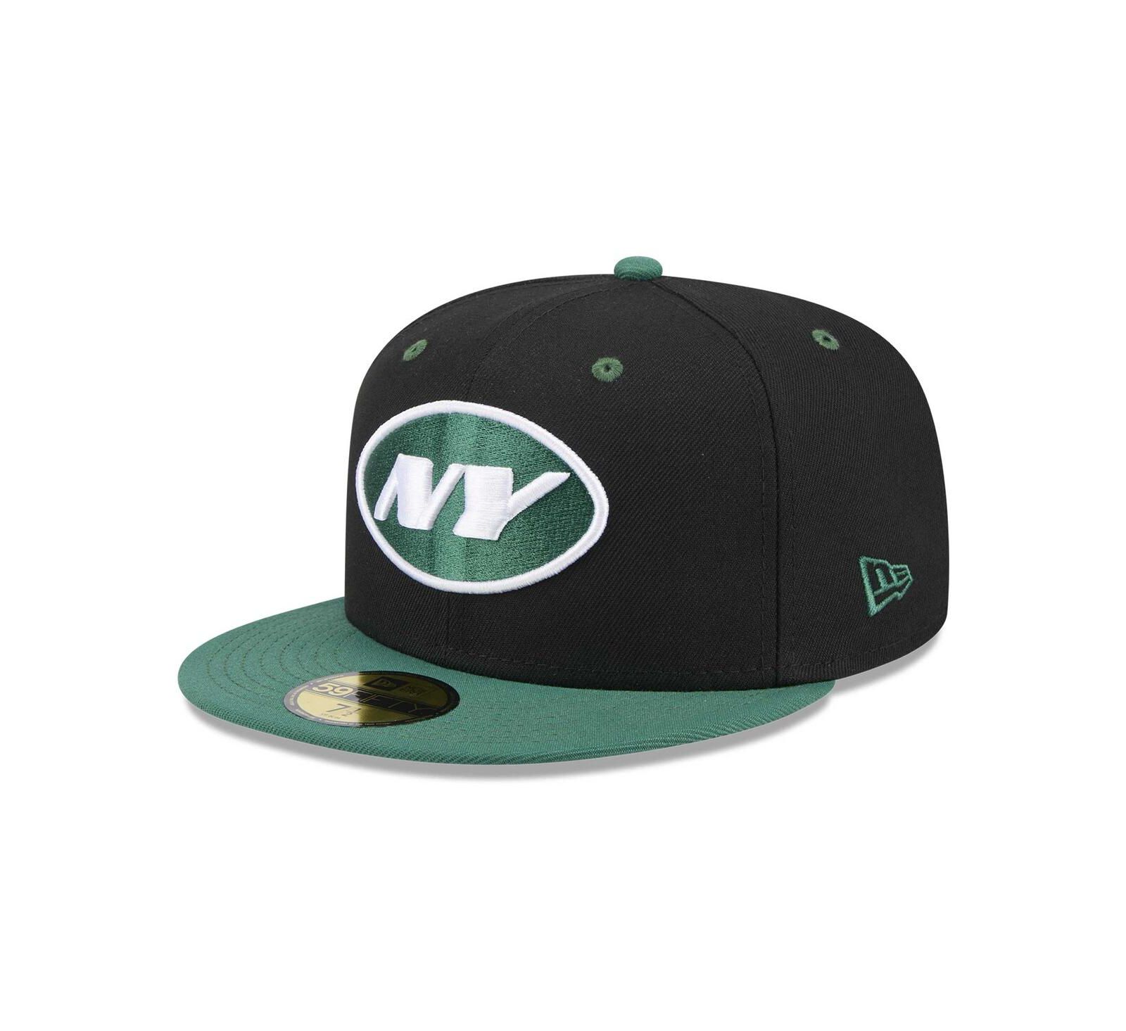 Мужская кепка New Era 59FIFTY Fitted, New York Jets Flipside 2Tone, черная/зеленая